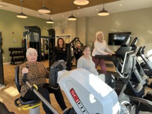 Senior women exercising at Fountaingate.