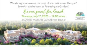 Join us for lunch at the Country House Restaurant to learn about dynamic senior living at Fountaingate Gardens Life Plan Community.