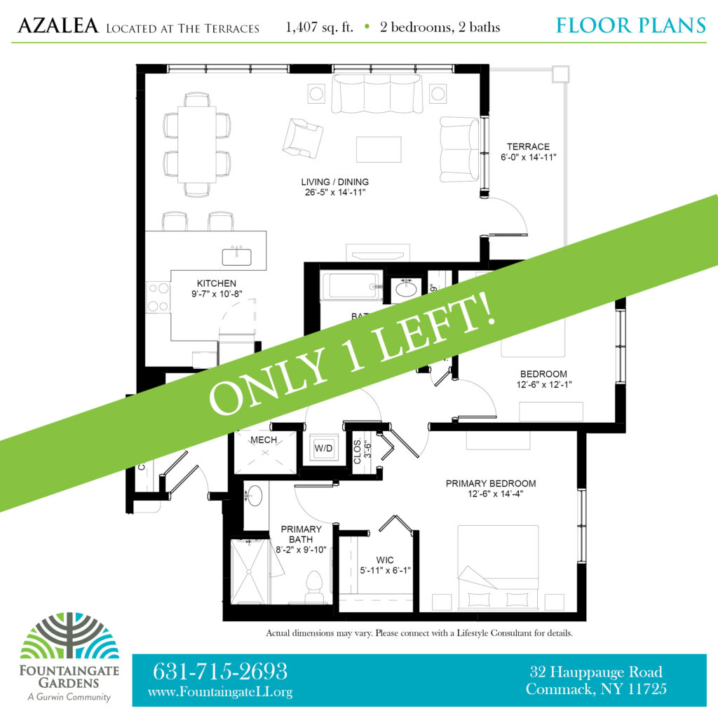 1 Azalea Apartment Left! Fountaingate Gardens