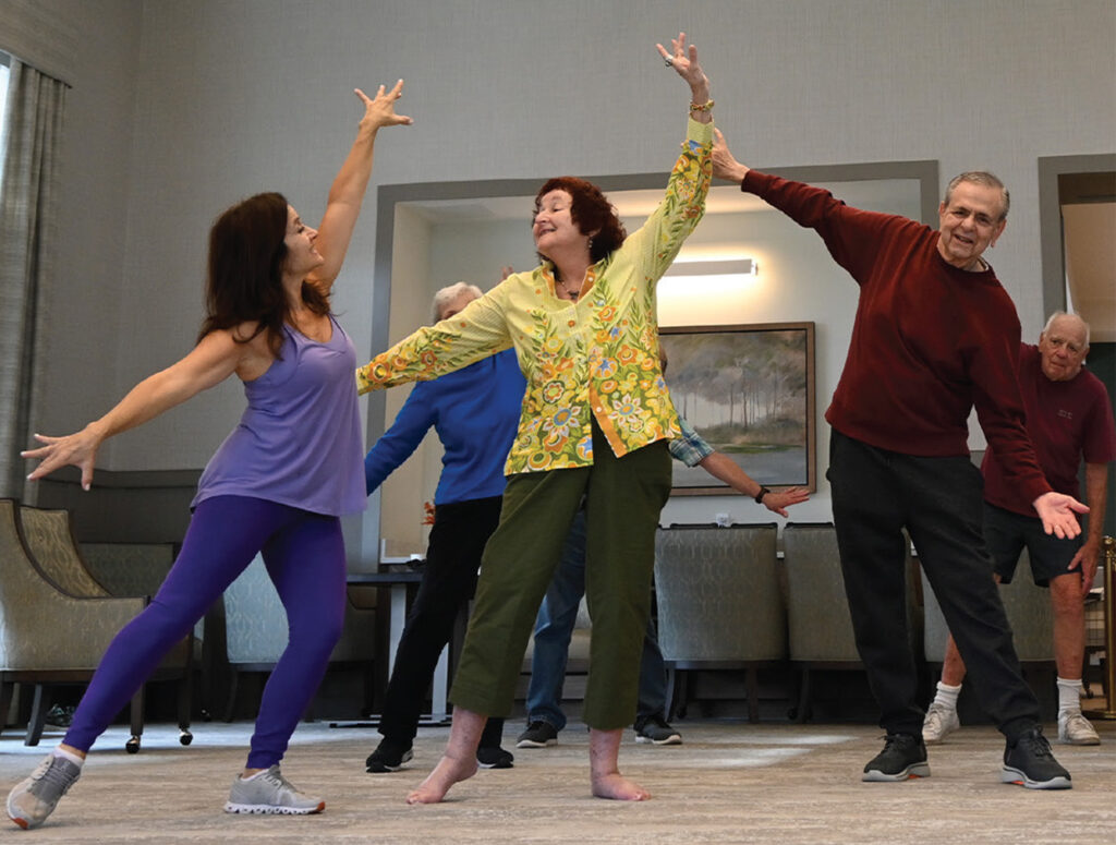 Dance Class at Fountaingate Gardens is a well-attended event!