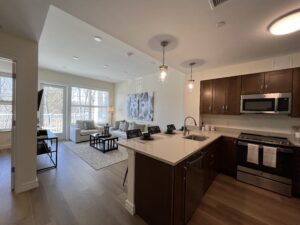 Open, airy apartment floor plans at Fountaingate Gardens are ideal for entertaining guests!