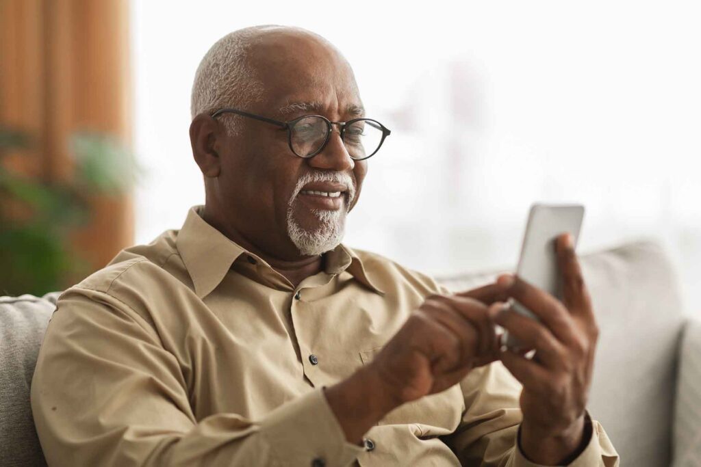 Senior Man with a Phone