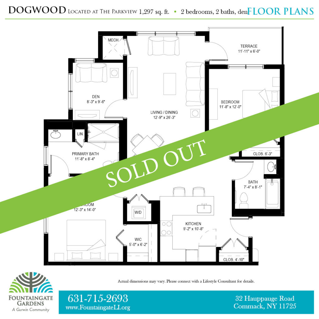 Fountaingate Gardens Apartment Floorplan -- Dogwood