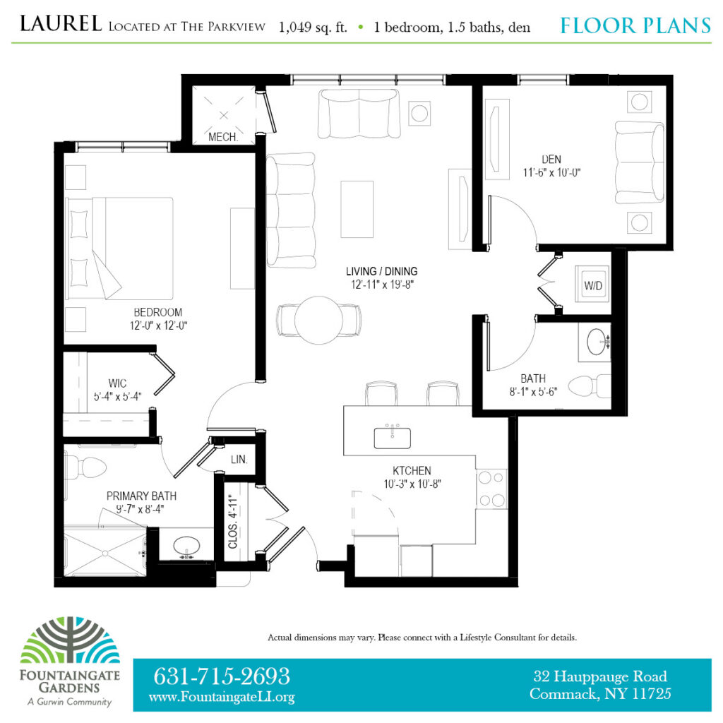 Fountaingate Gardens Apartment Floorplan -- Laurel