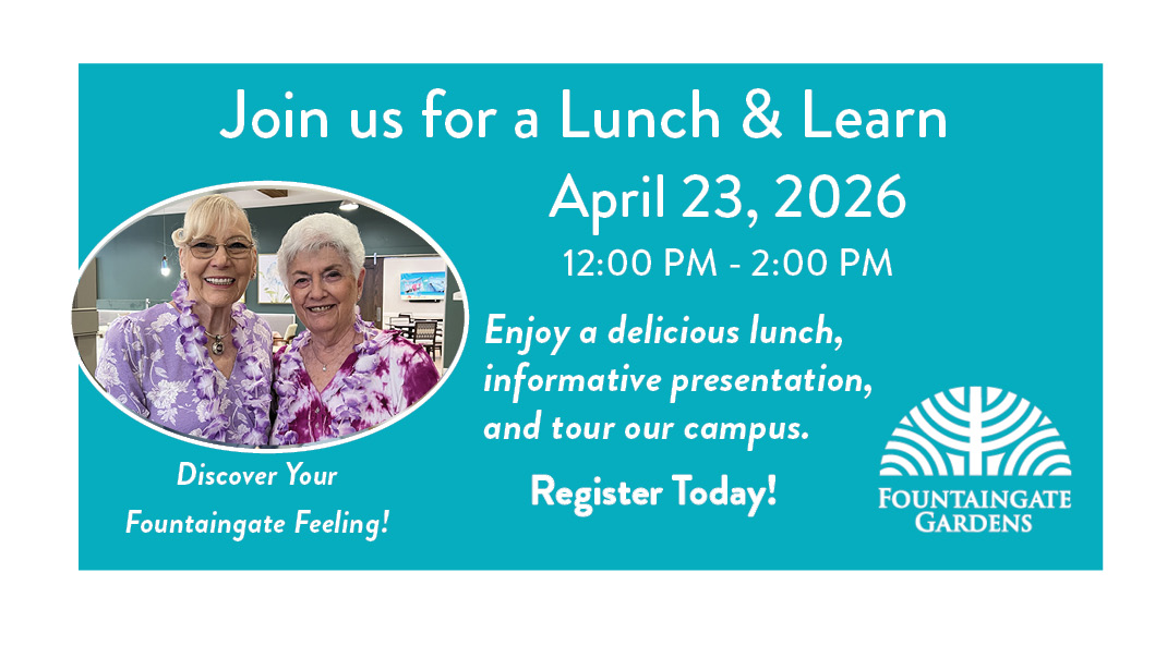 Join us April 23, 2026 for our Fountaingate Gardens Lunch and Learn