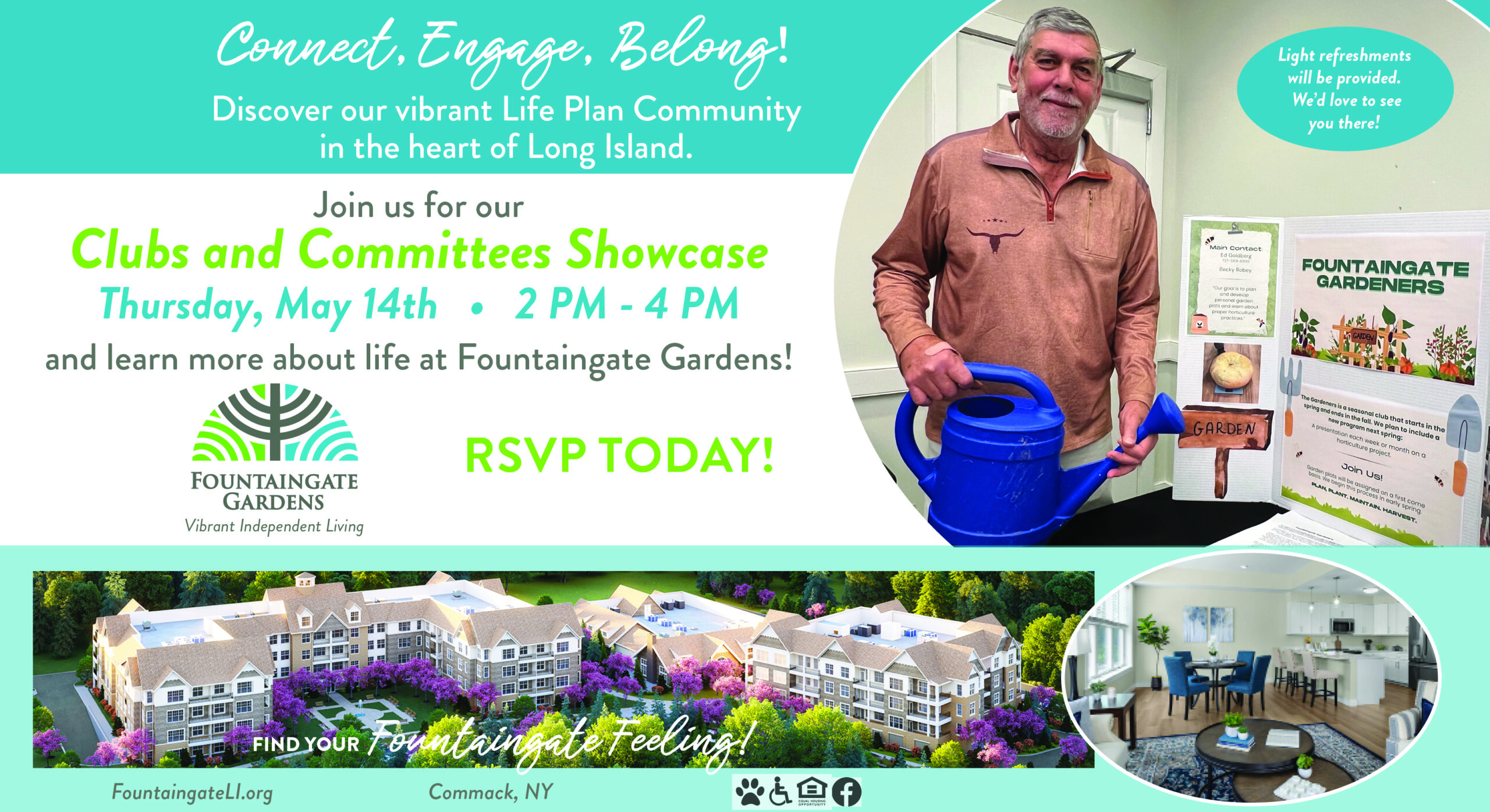 Come meet our Fountaingate Gardens members at our Clubs and Committees showcase on May 14, 2026!